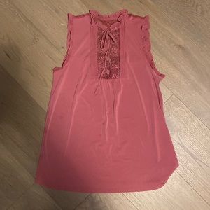 Express lace sleeveless blouse